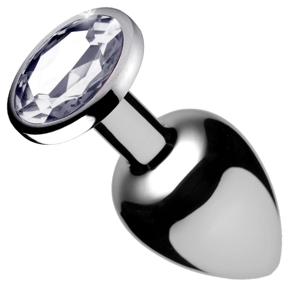 Clear Gem Anal Plug - Medium by XR Brands from LoveMart Co.
