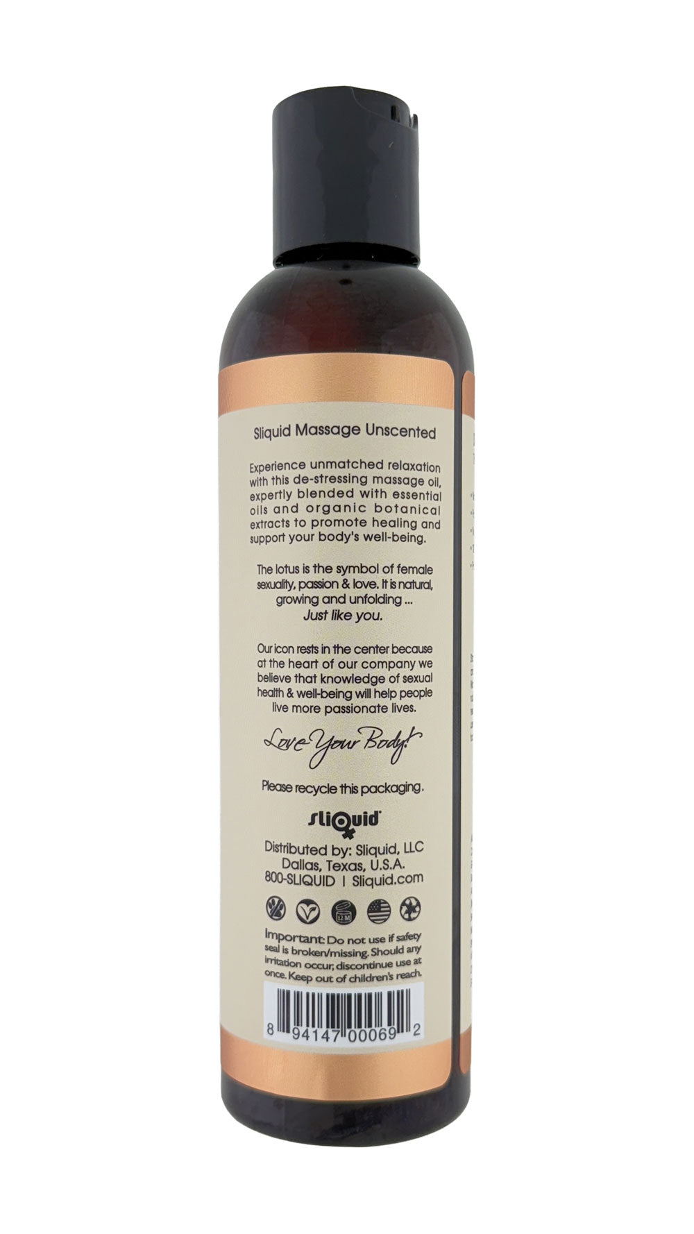 Balance Massage - Unscented - 8.5oz by Sliquid from LoveMart Co.