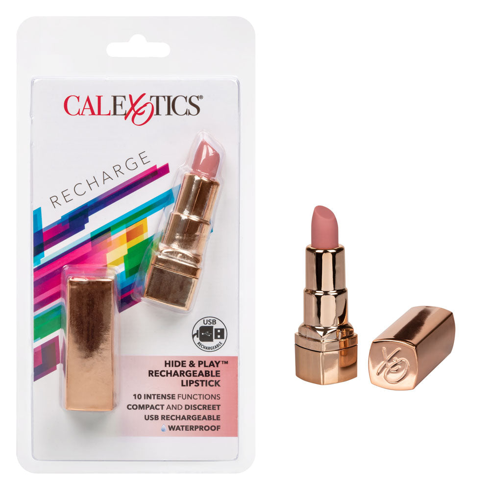 Hide and Play Rechargeable Lipstick - Nude by CalExotics from LoveMart Co.