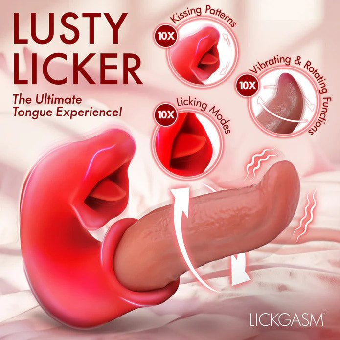 Lusty Licker Kissing and Licking Tongue Vibrator by XR Brands from LoveMart Co.